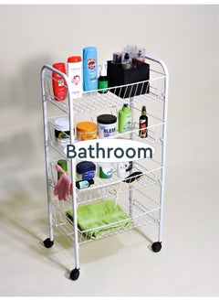 Generic MultiPurpose Black Trolley - 4 Baskets - 47.5*93*33  - Image 3