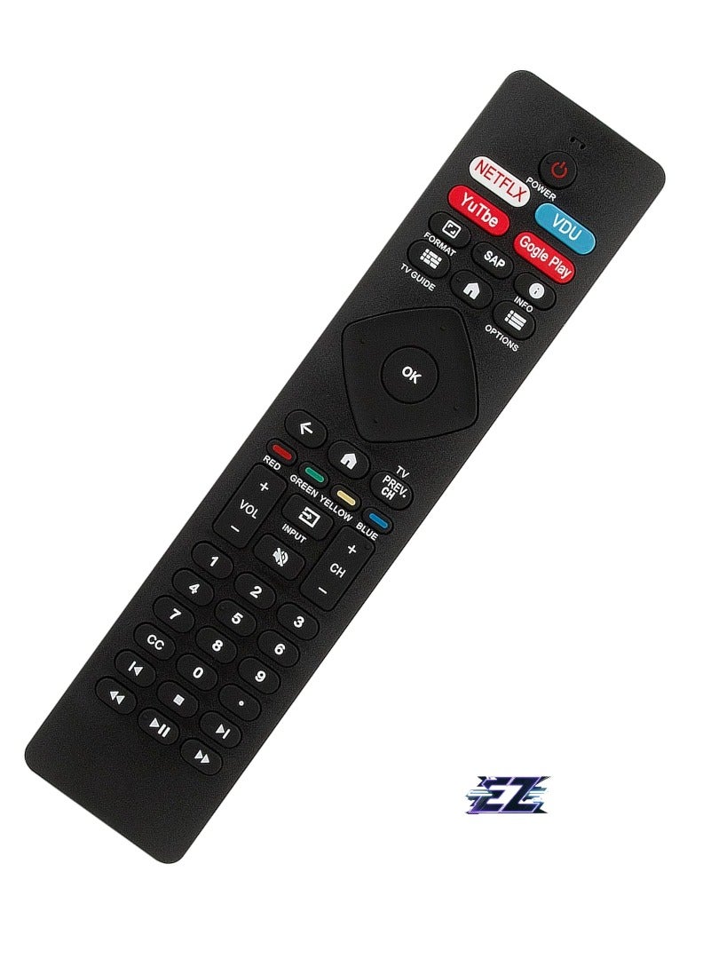 ELTRAZONE Replacement IR Backup Remote Control for Philips Smart LED Android TV (NH800UP, BT800, URMT47CND002) with Battery - Image 2