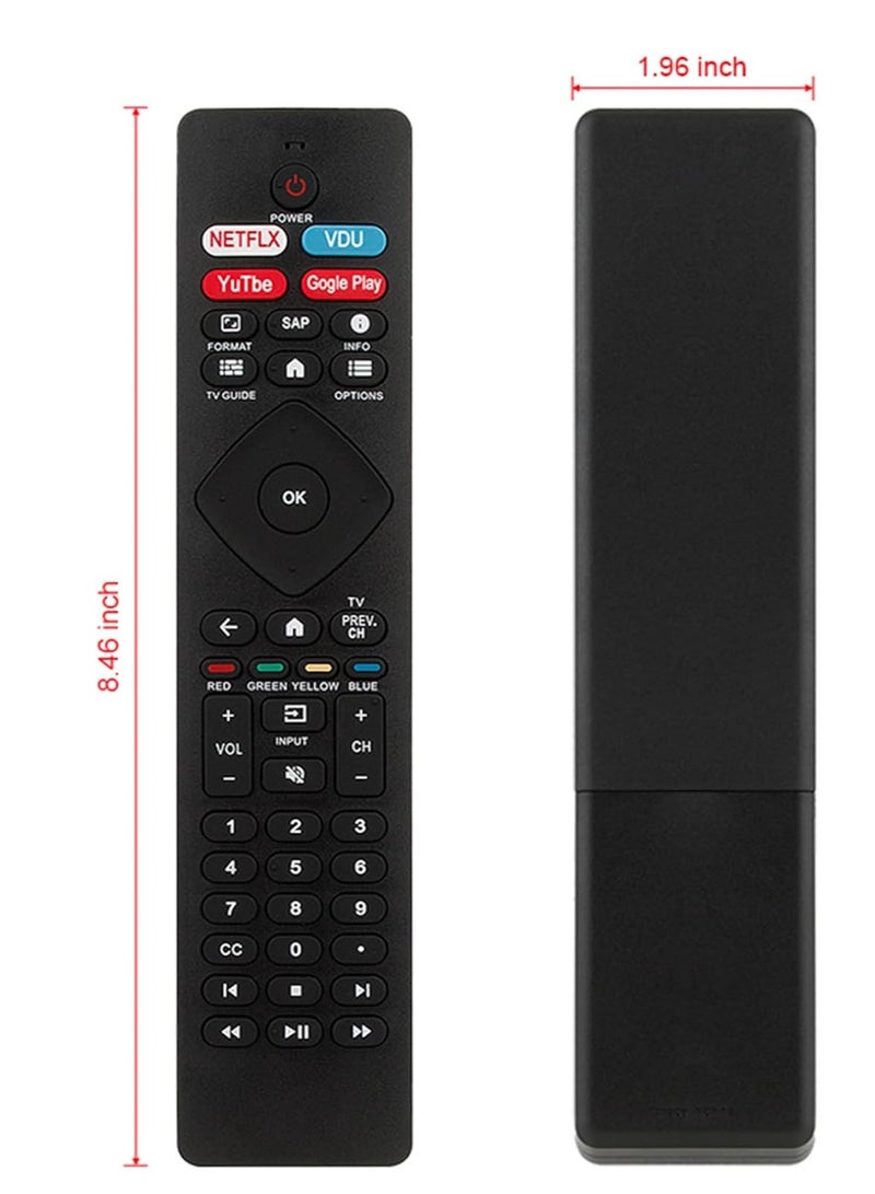 ELTRAZONE Replacement IR Backup Remote Control for Philips Smart LED Android TV (NH800UP, BT800, URMT47CND002) with Battery - Image 3