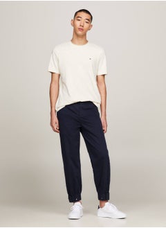TOMMY HILFIGER Men's Textured Featuring a Crew Neck T-Shirt -  Pure organic slub cotton, Beige  - Image 5
