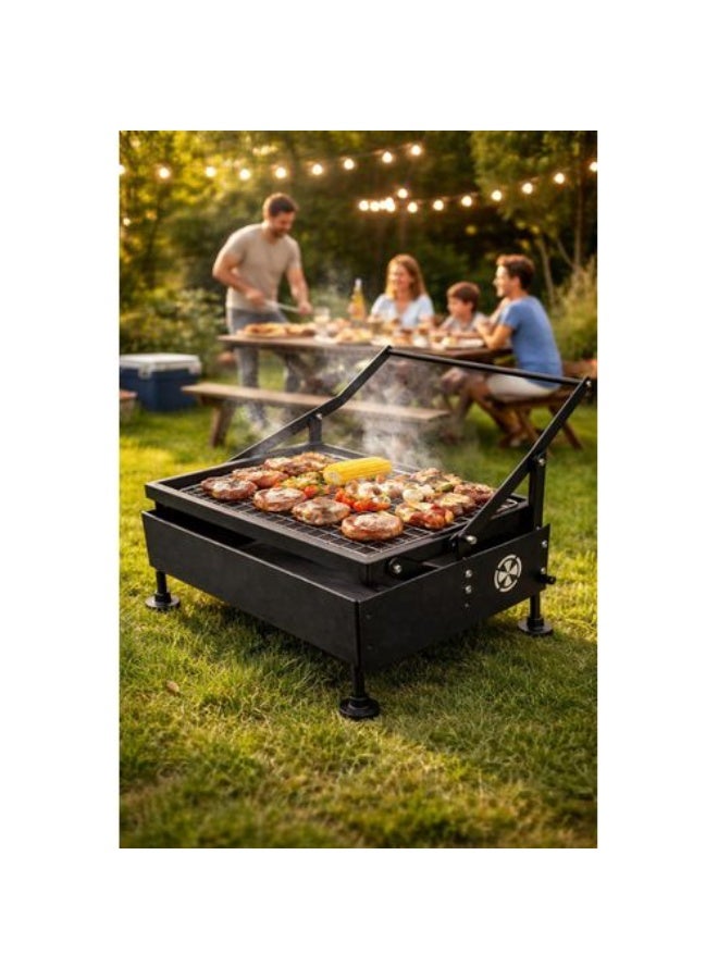 Smart charcoal grill with flip function – double grid and body - Image 4