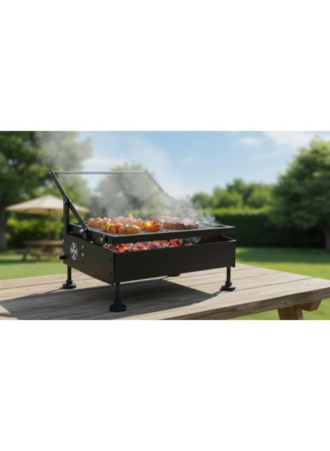 Smart charcoal grill with flip function – double grid and body - Image 3