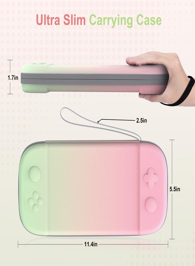 STARTRC GAMES Hard Carrying Case for Nintendo Switch 2, Travel Case Shell Pouch with 12 Games Cartridges, Protective Case for Switch 2 Console & Games Accessories Pink & Green - Image 4