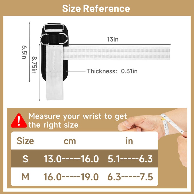 M MANUEKLEAR MANUEKLEAR Non-Slip Wrist Straps for Weightlifting Deadlifting, Gym Lifting Straps with D Rings for Cable Machine Workout, 10mm Neoprene Padded Weight lifting Wrist Wraps for Men Women (White, M (6.3-7.5inch)) - Image 2