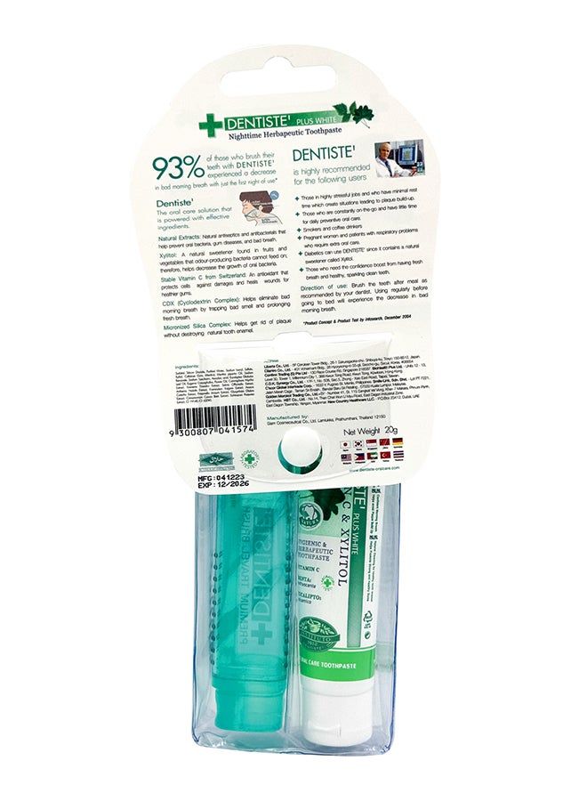 DENTISTE Travel Pack 20G Tube + Toothbrush - Image 3