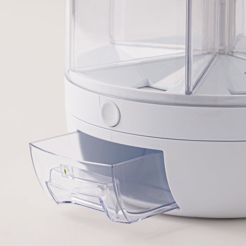 ALBERTO موزع حبوب متعدد من ألبرتو بلاستيك مع غطاء دوار، أبيض 11 كجم - Image 3