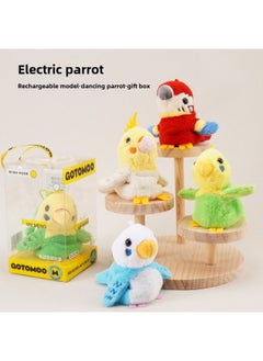 Generic Simulation Electric Parrot Flapping Wings Doll Toy Dancing Bird 1-2 Years Old 3 Plush Doll Gift-Color:Electric Parrot-blue  - Image 2