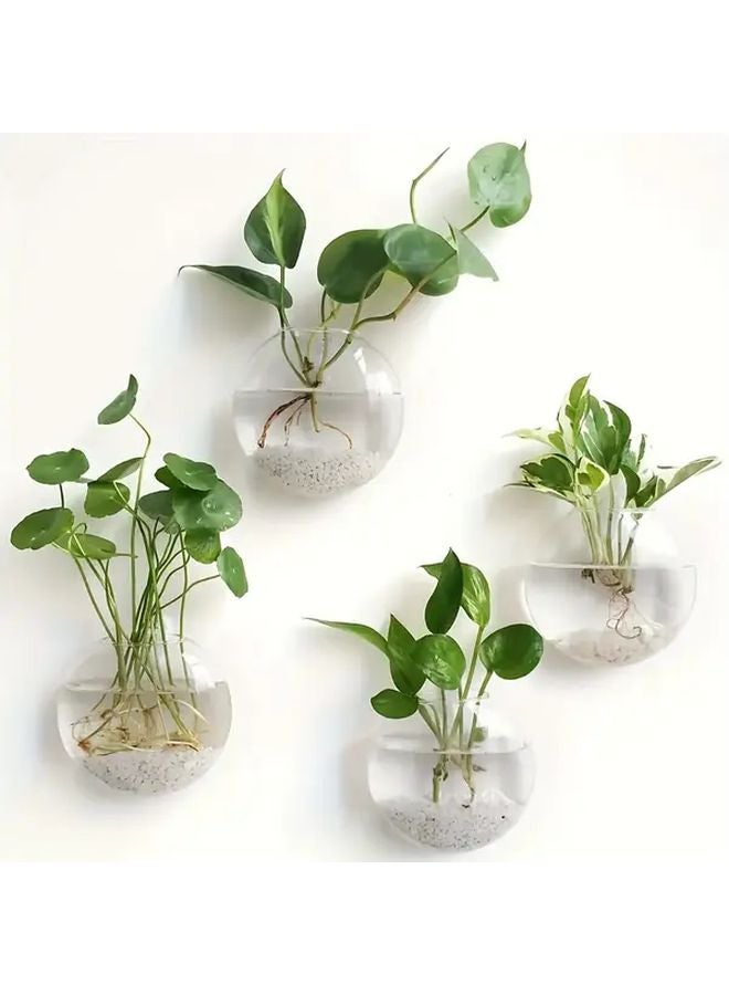 قطعتان زجاجية نصف دائرية قنديل حائط معلق زجاجة نبات مائي - Image 3