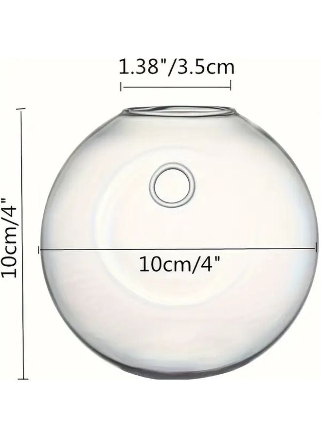قطعتان زجاجية نصف دائرية قنديل حائط معلق زجاجة نبات مائي - Image 4