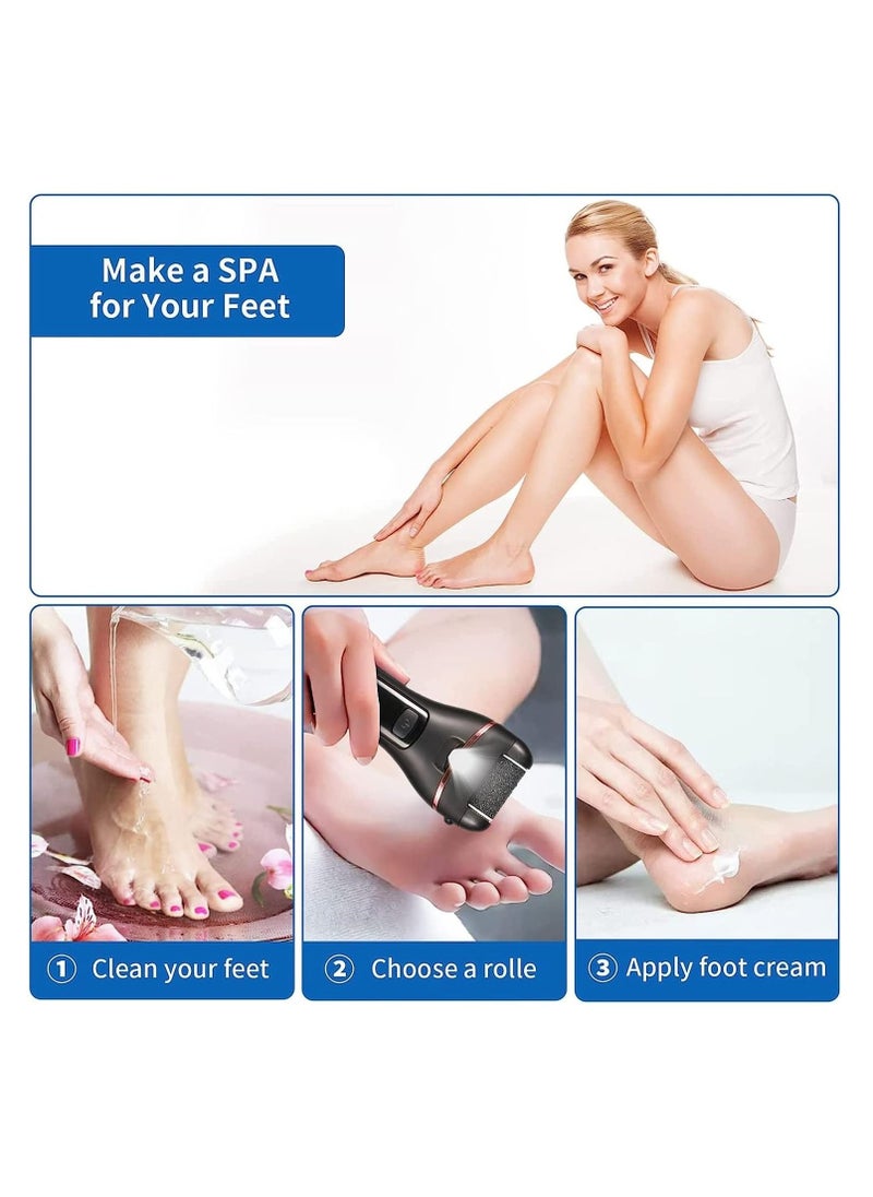 Generic 14 in 1 Foot Care Set, Foot Calluses Removal Kit for Removing Cracked Heels and Dead Skin, Rechargeable Pedicure Tool with Battery Display (Black)  - Image 5