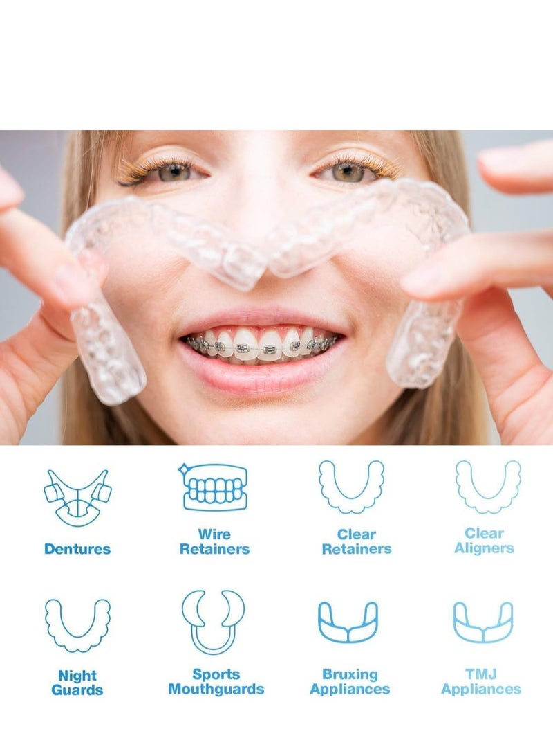 Soak 30 Denture Cleanser Tablets, Tablets Denture Cleaning Tablets for Overnight Dental, Prosthesis Fresh Brite and Stain-Free Retainer Cleaning Tablet Aligner Gum Shield Mouth Guard Denture Cleaners - Image 3