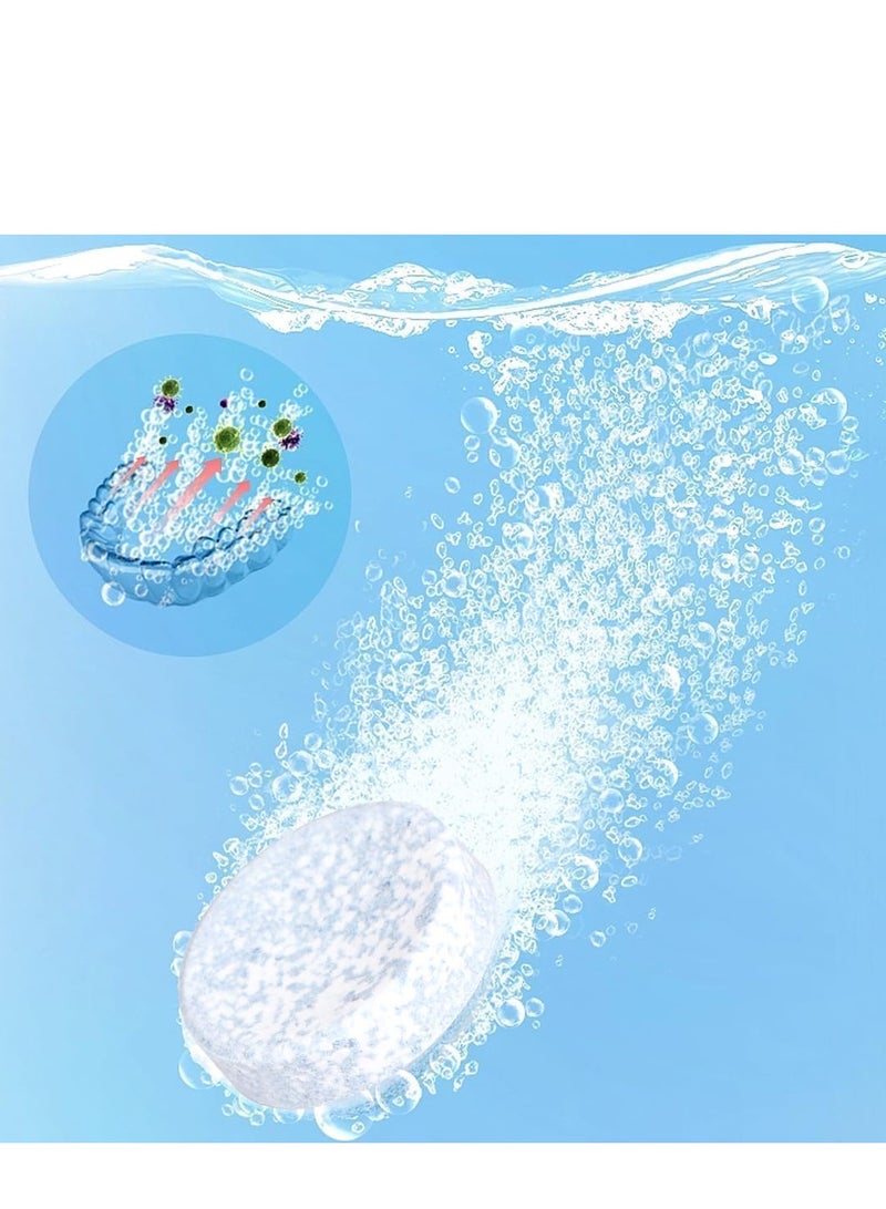 Soak 30 Denture Cleanser Tablets, Tablets Denture Cleaning Tablets for Overnight Dental, Prosthesis Fresh Brite and Stain-Free Retainer Cleaning Tablet Aligner Gum Shield Mouth Guard Denture Cleaners - Image 5