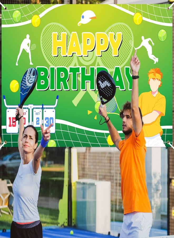 افيزانو لافتة خلفية لحفلة عيد ميلاد سعيد من Avezano Tennis، كرة تنس، زينة حفلات عيد ميلاد سعيد للمراهقين والأطفال، موضوع رياضي، لمحبي التنس، لوازم حفلات عيد ميلاد، 70.8 × 43.3 بوصة - Image 5