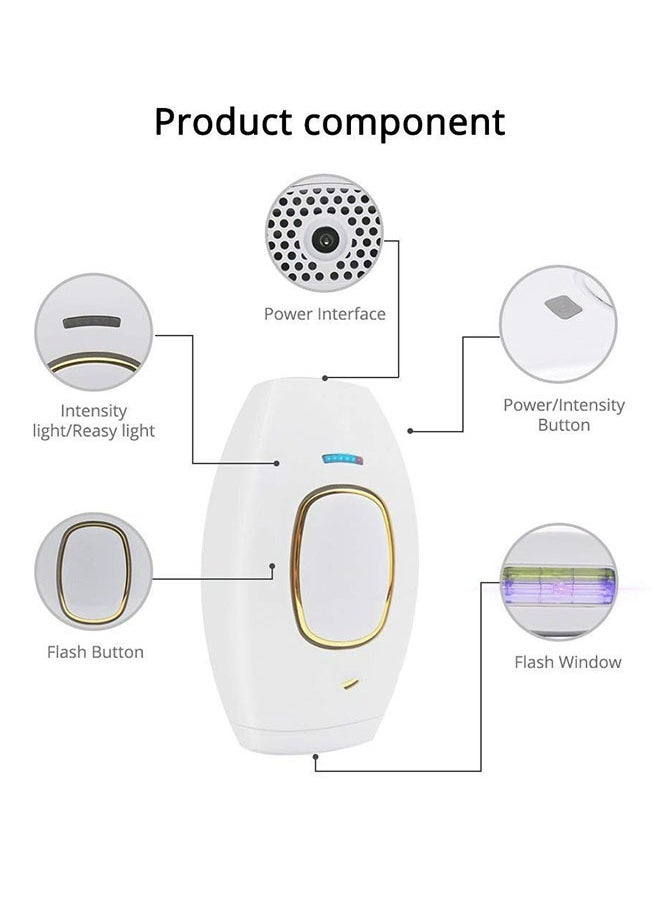 Arabest - 【Efficient & Portable】White Oval IPL Hair Removal Device | Permanent & Painless | Full-Body Use | Easy Operation | Suitable for Men & Women - Image 1