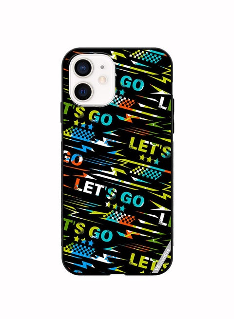 Protective Case Cover For Apple iPhone 12 Abstract Seamless Grunge Pattern For Boy Design Multicolour