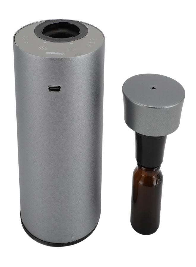 Essential Oil Diffuser Small Portable Car Silent Battery Operated Waterless Spray Grey - Image 4