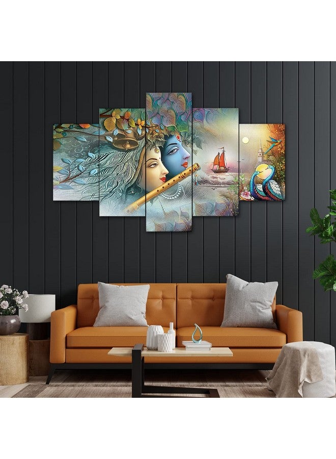 perpetual 3D Scenery Wall Painting Set of 5| Painting For Wall Decoration | Large Framed Wall Decor for Living Room, Office, Hotel (75 x 43 cm) - Wood - Image 1