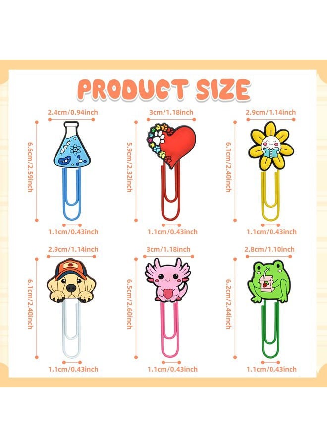 Pabucle 30 PCS Random Paper Clips Metal Paperclip Large Size Paper Clip Cute Bookmark Colorful Office Supplies Bookmark Clamp Desk Accessories Stationery Gifts - Image 4