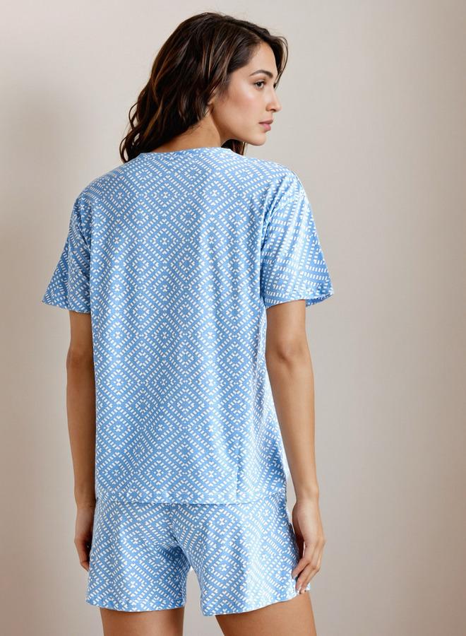 سبلاش فيڤ طقم بيجامة تي شيرت وشورت - Image 3