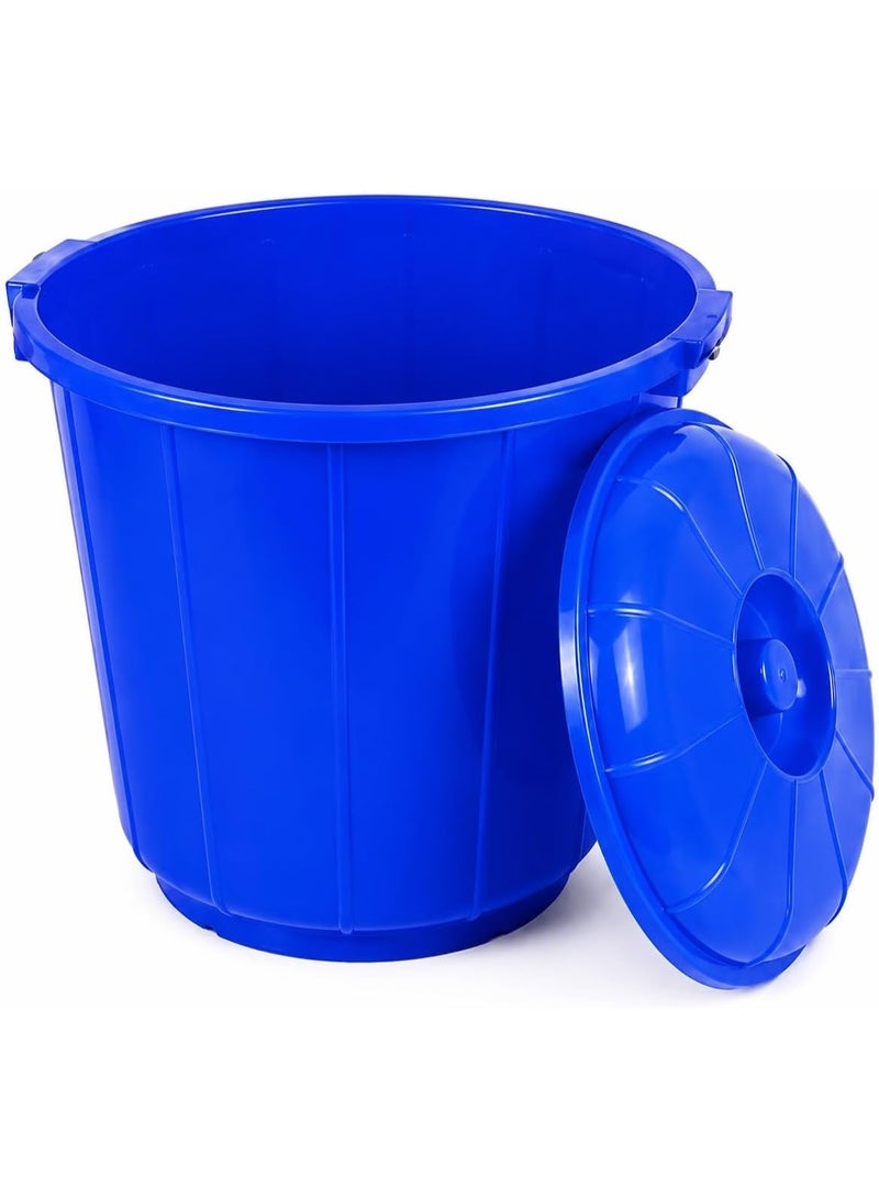 Cleaning basket 25 Ltr Heavy Duty Blue Plastic Bucket with Lid & Handle | Multi-Purpose Storage Pail for Food, Water, Paint, Cleaning & Industrial Use - Image 1