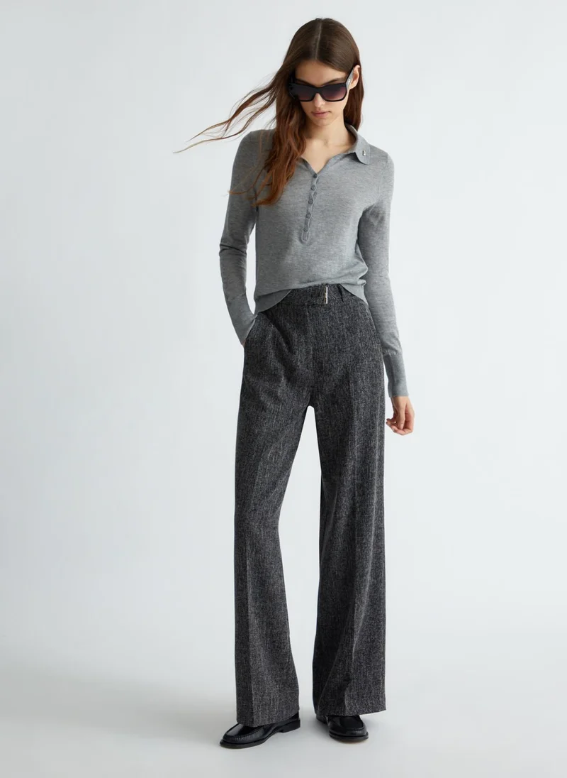 Liu Jo Cotton and cashmere polo-shirt