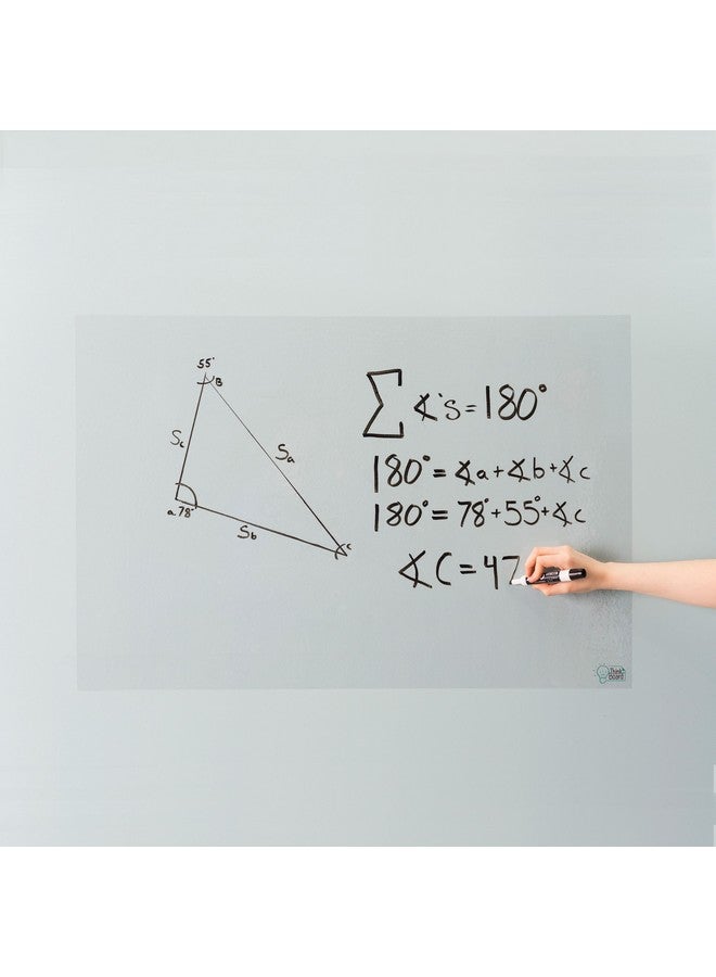 Think Board Clear Whiteboard Wall Sticker 2’X3’ - Self-Adhesive Transparent Peel & Stick Decal - Dry Erase Removable Message Board For Home, Office & Dorms - Great For Organizing & Brainstorming 24X36 - Image 1