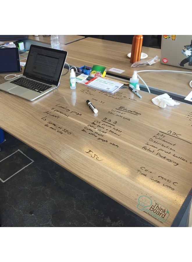Think Board Clear Whiteboard Wall Sticker 2’X3’ - Self-Adhesive Transparent Peel & Stick Decal - Dry Erase Removable Message Board For Home, Office & Dorms - Great For Organizing & Brainstorming 24X36 - Image 2