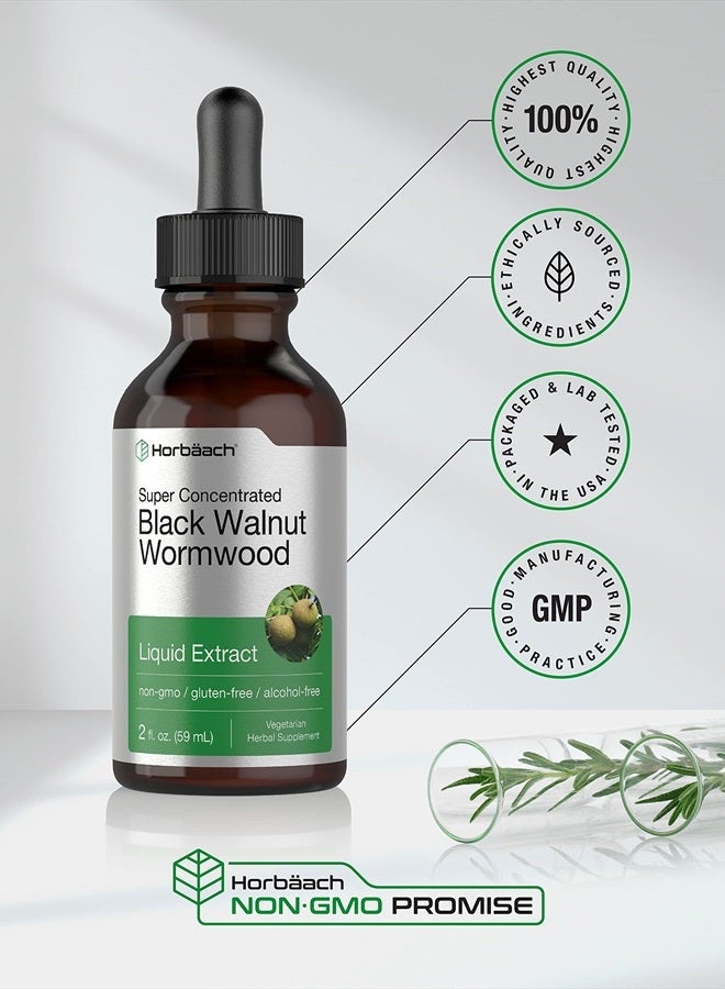 Horbäach Black Walnut Wormwood Liquid Extract | 2 oz | Alcohol Free Tincture | Vegetarian, Non-GMO & Gluten Free | by Horbaach - Image 5