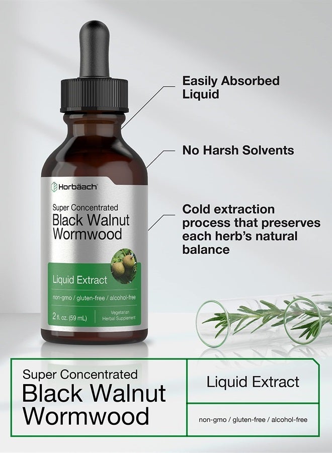 Horbäach Black Walnut Wormwood Liquid Extract | 2 oz | Alcohol Free Tincture | Vegetarian, Non-GMO & Gluten Free | by Horbaach - Image 3