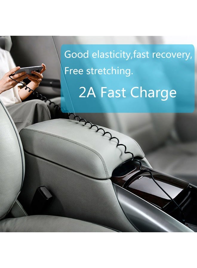 Maixbomr Spiral USB A to Micro USB Spring Cable - 1 to 3FT, Spiral Spring Cord for Smartphones, Tablets, and Other Devices - Image 3