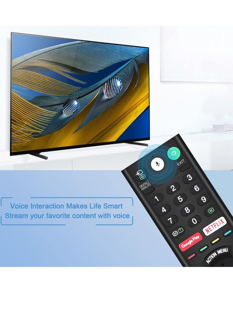 Generic - Universal Voice Remote Control for Sony Smart TV Bluetooth Controller All Sony Bravia LED OLED LCD 4K UHD HDTV HDR Android TV, with Google Play, Netflix Button RMF-TX200U - Image 1