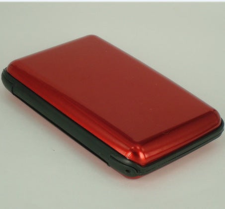 Aluminum Alloy Card Holder Colorful Box Anti-Magnetic Red 