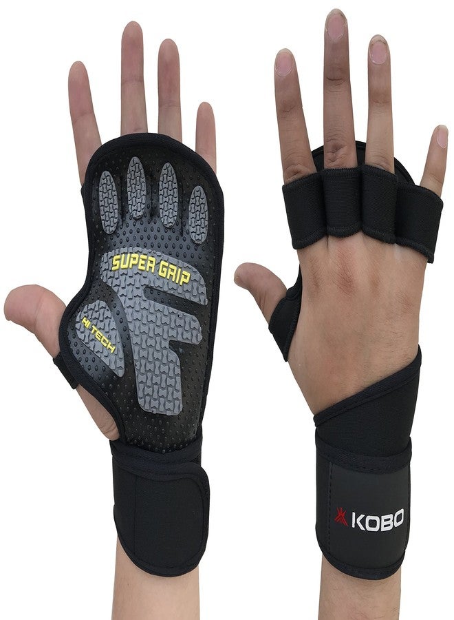 Kobo WTG-22 Lycra-Spandex Gym Gloves, Medium (Black) - Image 2