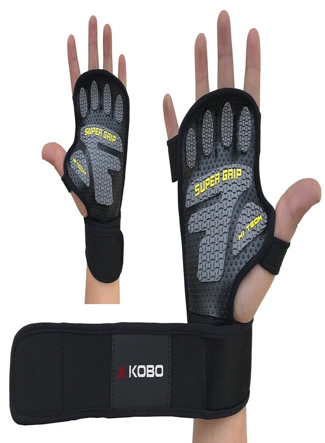 Kobo WTG-22 Lycra-Spandex Gym Gloves, Medium (Black) - Image 3