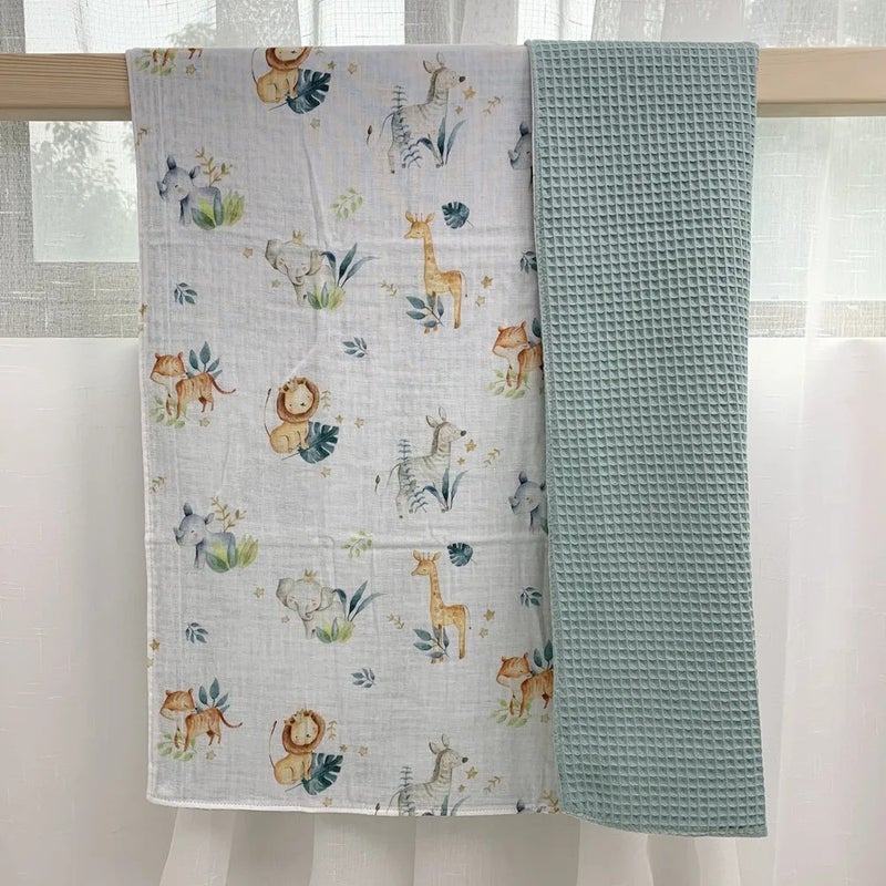 Y&D Newborn Muslin Swaddle Blanket - Soft Cotton Gauze Swaddlers Wrap for Baby & Adults - Double Layer Knit - Image 4