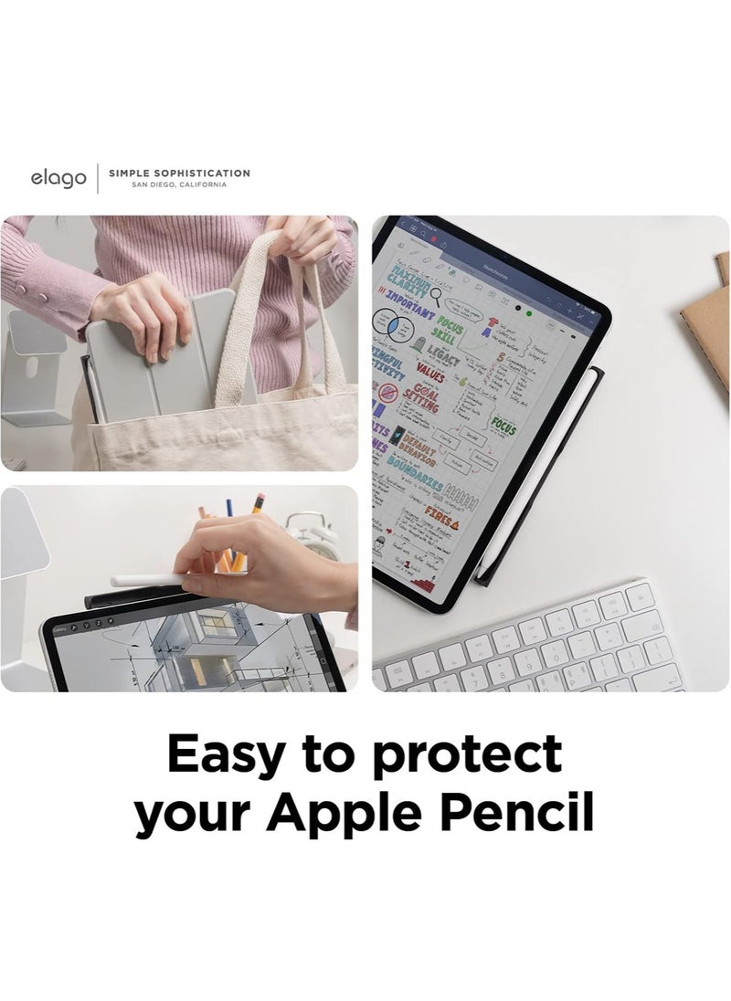 Metal Pencil Holder for Apple Pencil 2 2nd Generation, Apple Magic Keyboard, Smart Keyboard Folio and Other Magnetic iPad Cases - Black
