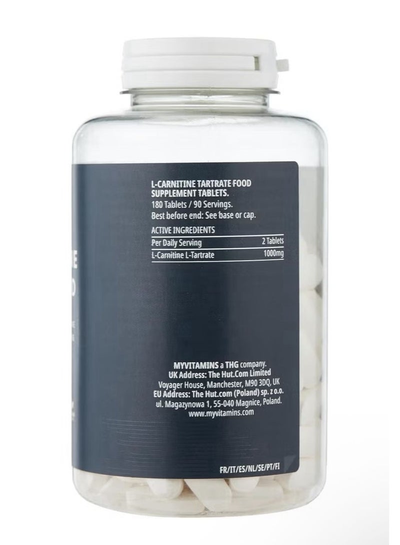 MYVITAMINS L-Carnitine Amino Acid 180 Tablets 90 Servings | Best Price  Bahrain