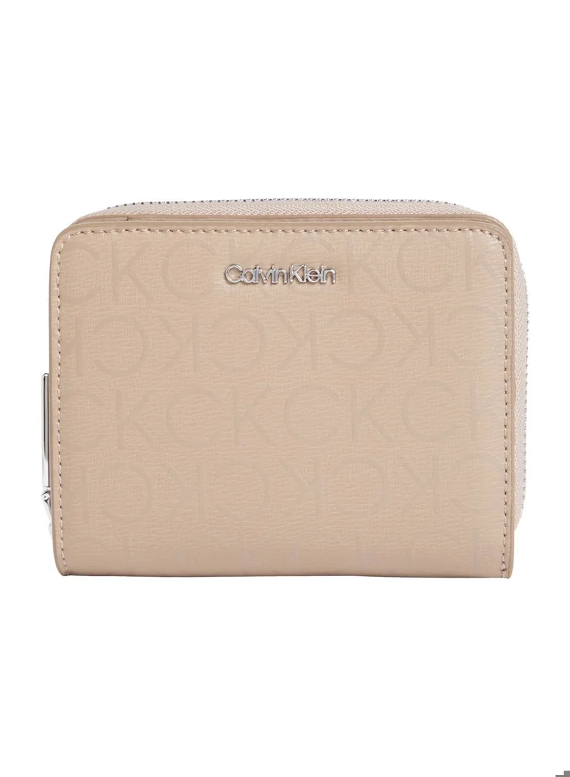 CALVIN KLEIN Women's CK Must Zip-Around Wallet - Polyester, Beige