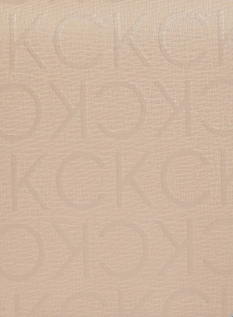CALVIN KLEIN Women's CK Must Zip-Around Wallet - Polyester, Beige