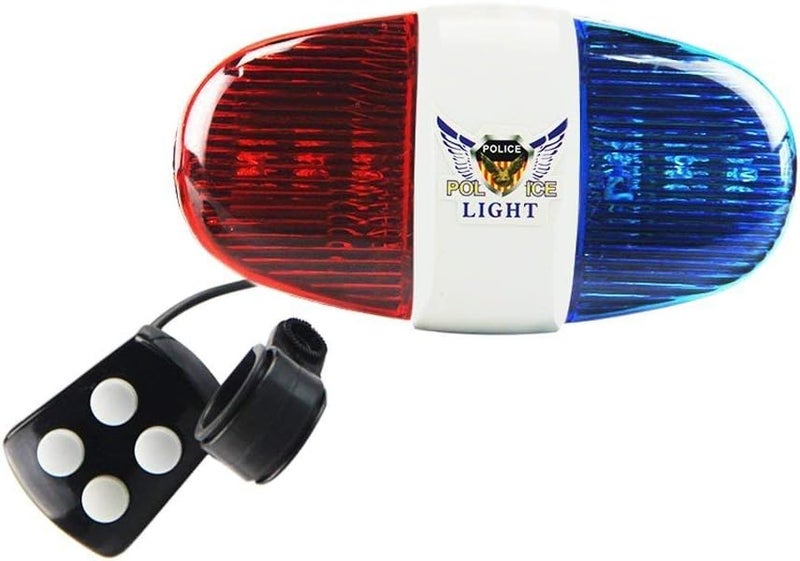 Oumers Kids Bike Police Sound Light - Electronic Horn Bike LED Light, Christmas Birthday Gift New Year Present for Your Children (Batteries Not Included) - Image 1
