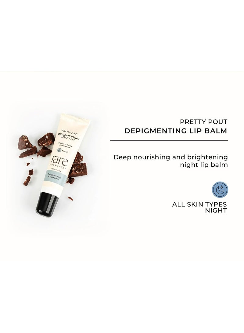 رير مرطب الشفاه بريتي بوت لإزالة التصبغات ليلاً | مرطب ومرطب لإزالة التصبغات | يعطي تأثيرًا ممتلئًا | مع النياسيناميد والتوت والكاكاو | لجميع أنواع البشرة | 10 جم - Image 2