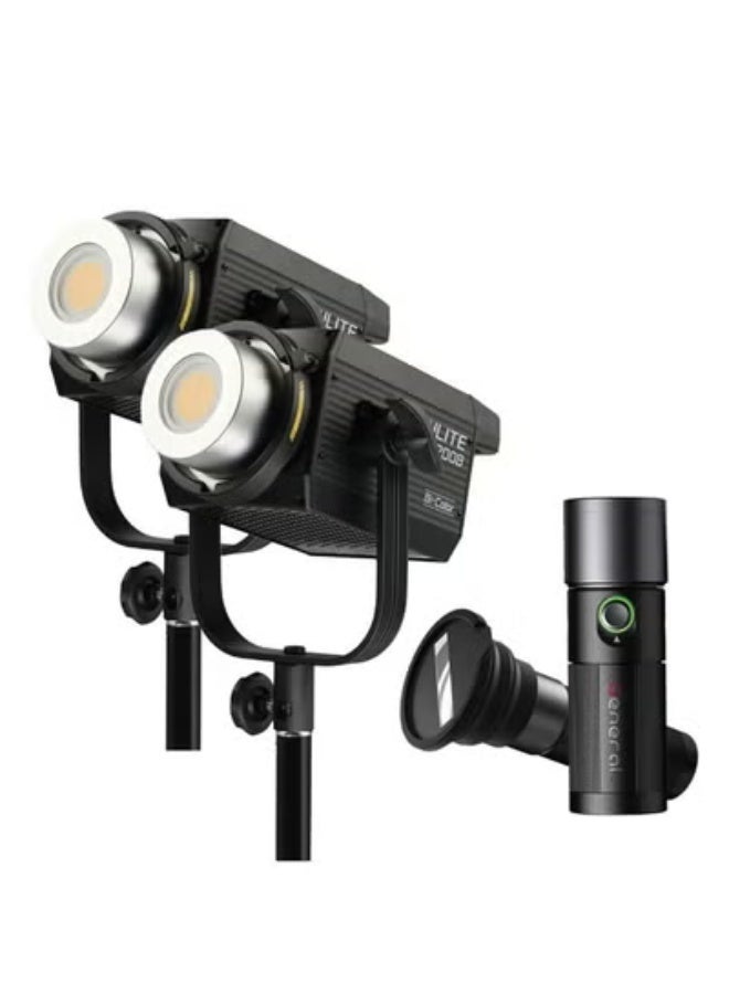 نانليت 2X (Nanlite FS-200 Daylight LED Monolight) + GB-288 General optical Snoot with LED 10W - Image 1