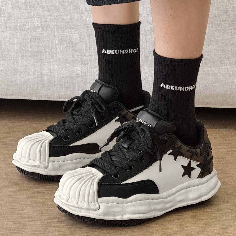 2026 New Model Invisible Height-Increasing Unisex Shell-Toe Star Sneakers for All Seasons, Casual Trendy Low-Top Shoes - Image 2