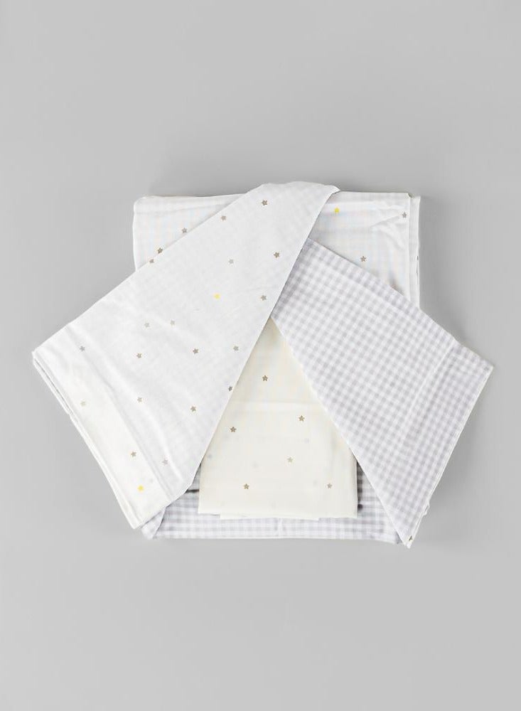 Bumble & Bird Bumble & Bird - Reversible Duvet Cover & Pillowcase For Cot - Grey  - Image 2