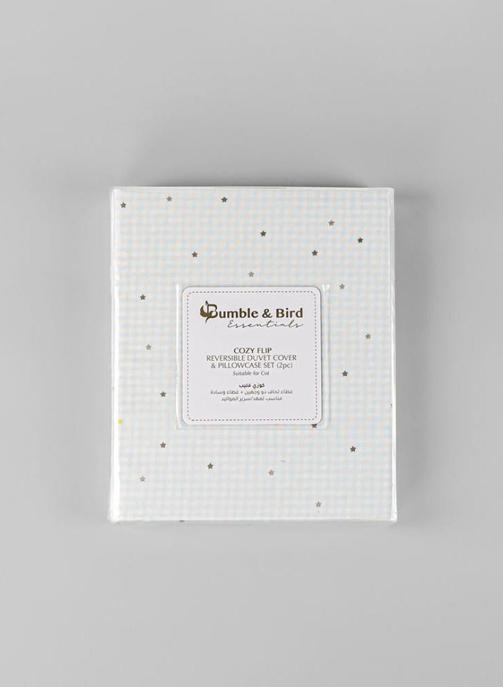 Bumble & Bird Bumble & Bird - Reversible Duvet Cover & Pillowcase For Cot - Grey  - Image 3