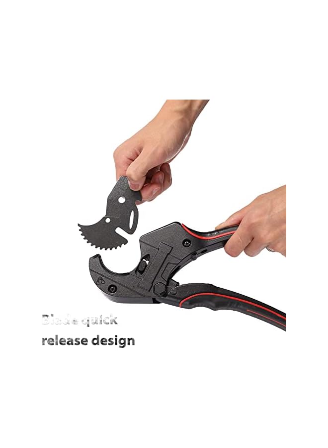 بروماس قاطعة قطع أنابيب PVC، مقص قطع سريع للأنابيب، مقص أنابيب المياه البلاستيكية، نظام شفرة سريع التغيير، عملية طحن دقيقة للحافة القاطعة، لقطع أي حبل، نايلون، جسم متين - Image 4