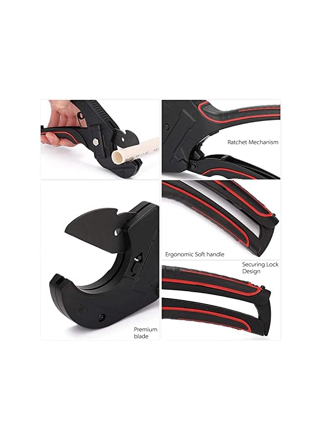 بروماس قاطعة قطع أنابيب PVC، مقص قطع سريع للأنابيب، مقص أنابيب المياه البلاستيكية، نظام شفرة سريع التغيير، عملية طحن دقيقة للحافة القاطعة، لقطع أي حبل، نايلون، جسم متين - Image 5