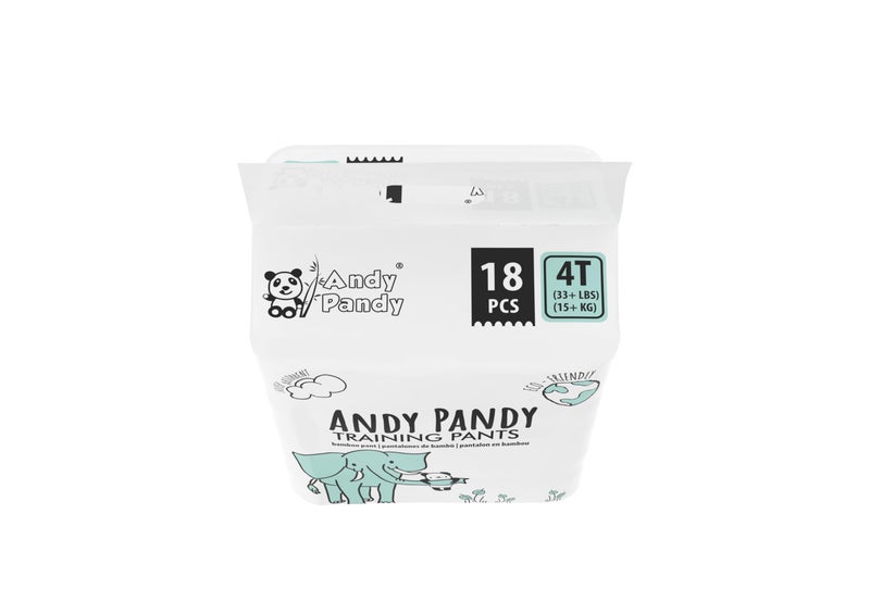 Andy Pandy حفاضات تدريب أندي باندي للأطفال غير محددي الجنس - 4T (XXL-كبير)، 33+ رطل - أبيض، 18 قطعة (غير للبالغين) - Image 5