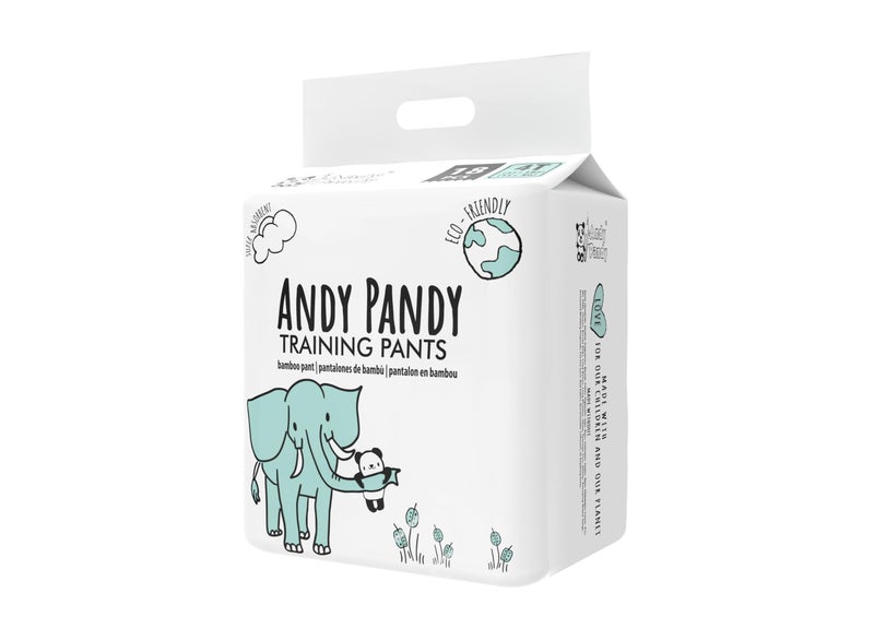 Andy Pandy حفاضات تدريب أندي باندي للأطفال غير محددي الجنس - 4T (XXL-كبير)، 33+ رطل - أبيض، 18 قطعة (غير للبالغين) - Image 1