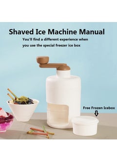 shoxil Shoxil Shaved Ice Machine Snow Cone Machine Manual Portable Ice Crusher and Shaved Ice Machine with Free Ice Cube Trays BPA Free  - Image 2